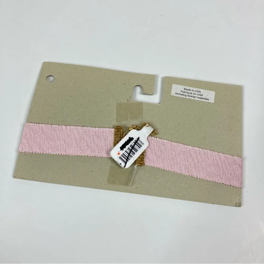 3/$30 Urban Outfitters | Pink Sparkly Ribbon Choker Necklace NWT